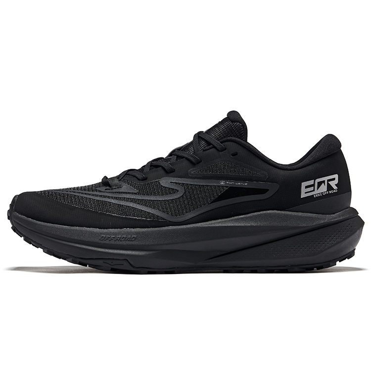 Erke Cushioning Coverage Slip Resistant Low top Running Shoes Men’s Jet Black