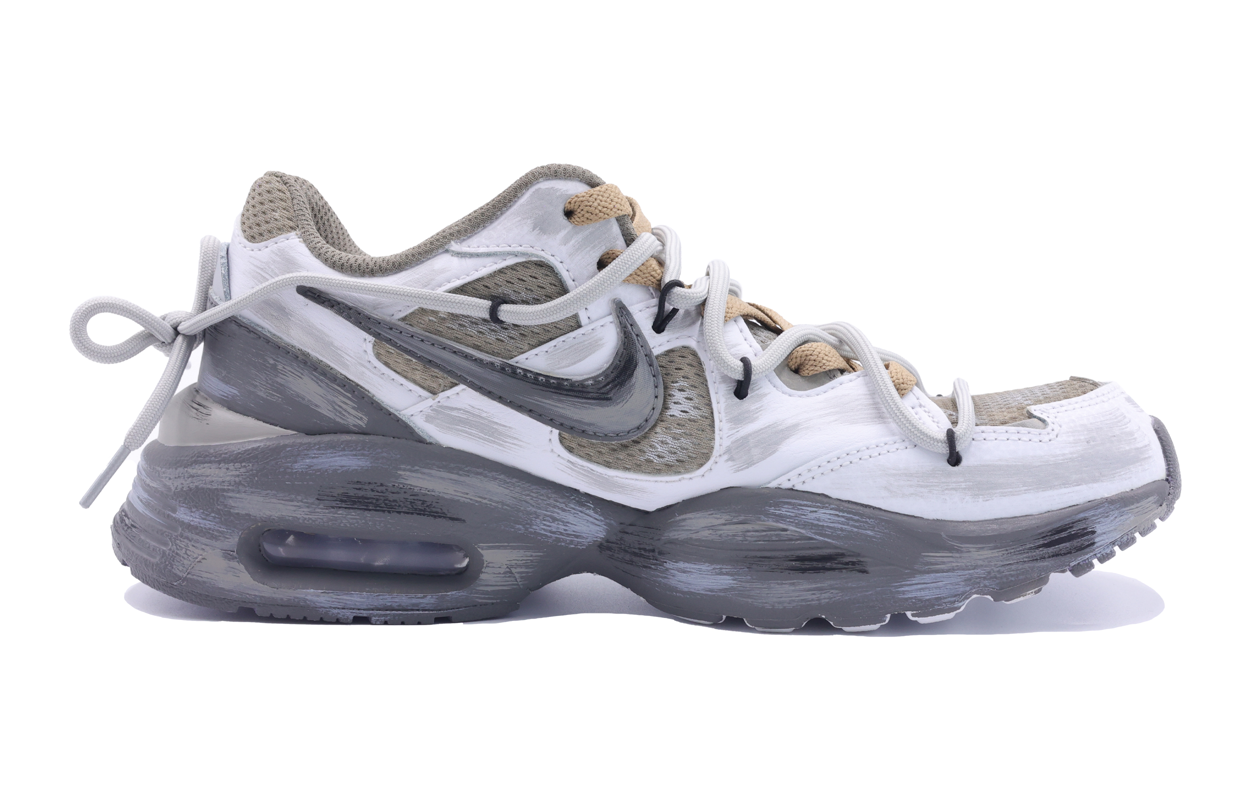 Nike Air Max Fusion Slip Resistant Abrasion Resistant Low top Casual Running Shoes Women’s Gray