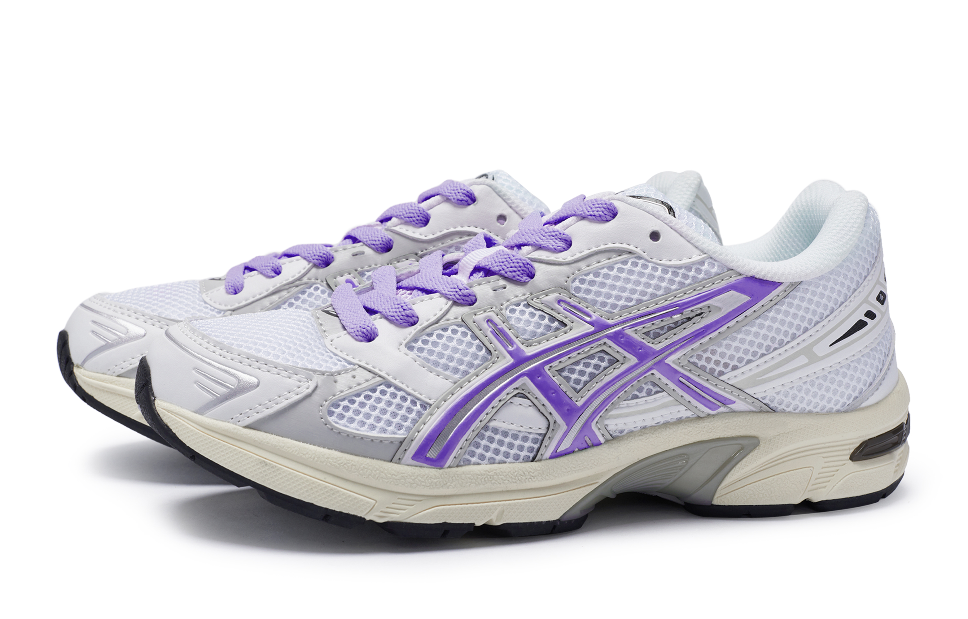 Asics Gel 1130 Cushioning Abrasion Resistant Waterproof Low top Running Shoes Unisex White Gray Purple