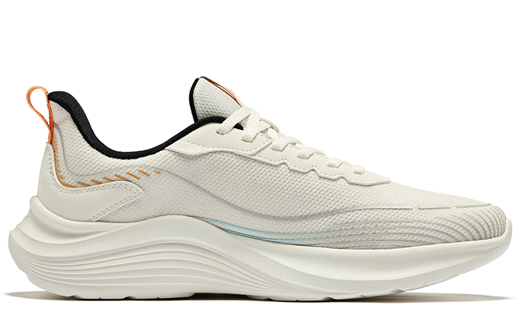 Erke Light Speed Cushioning Rebound Breathable Low top Running Shoes Men’s White Orange