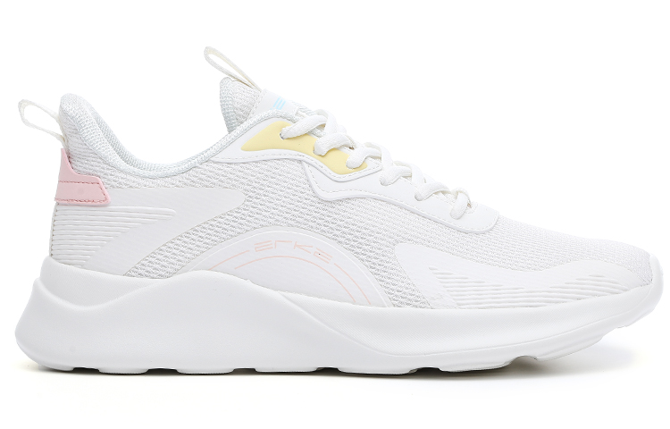 Erke Running Shoes Women’s Low Top Ivory White/Lake Blue