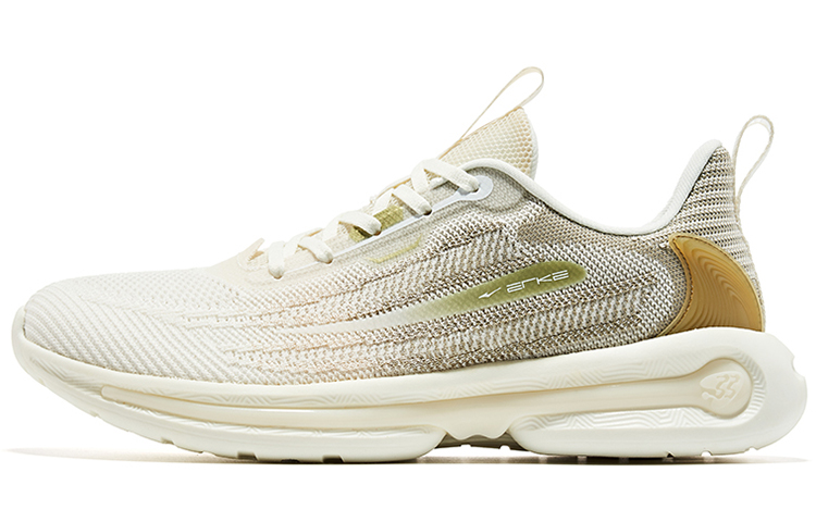 Erke Cushioning Slip Resistant Low top Running Shoes Men’s White Gold