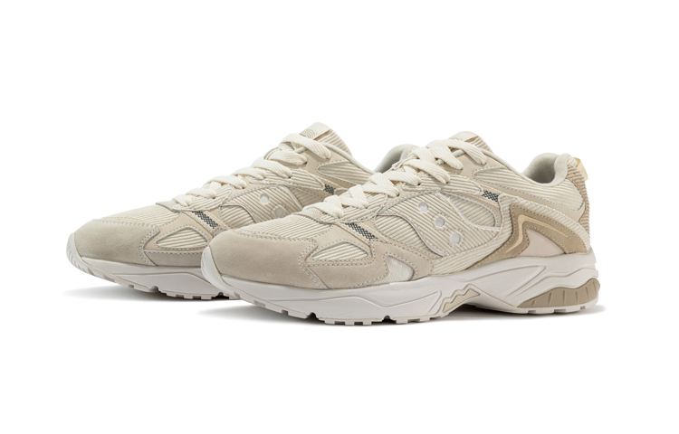 Saucony GSD 90S Slip Resistant Abrasion Resistant Low top Casual Shoes Unisex Beige Brown