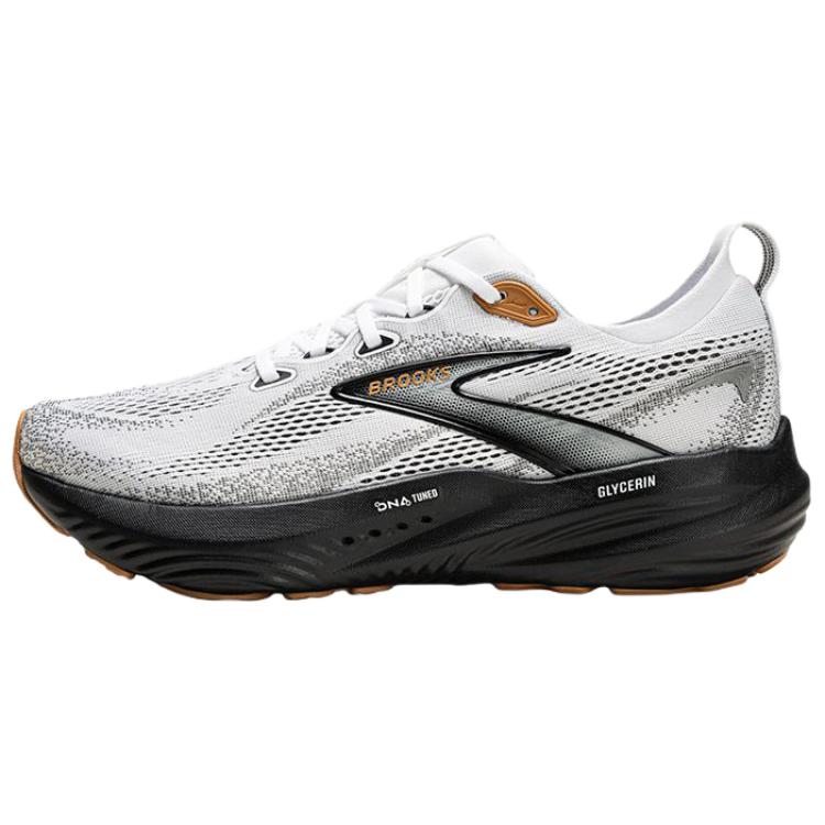 Brooks Glycerin 22 Slip Resistant Abrasion Resistant Low top Casual Running Shoes Men’s White Gray