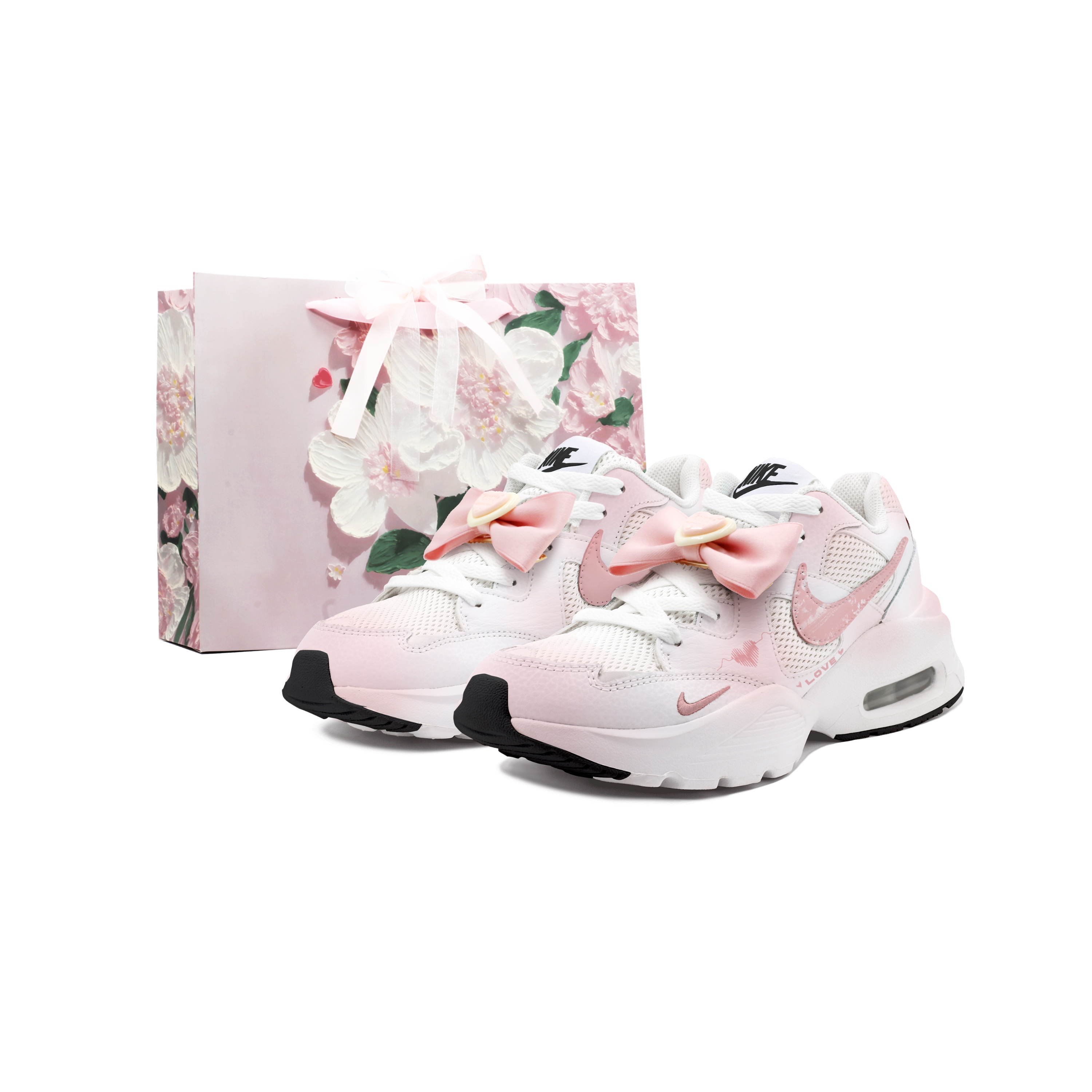Nike Air Max Fusion Cushioning Slip Resistant Abrasion Resistant Low top Casual Running Shoes Women’s Pink