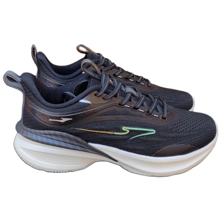 Erke Running Shoes Men’s Low Top Jet Black Arctic Green