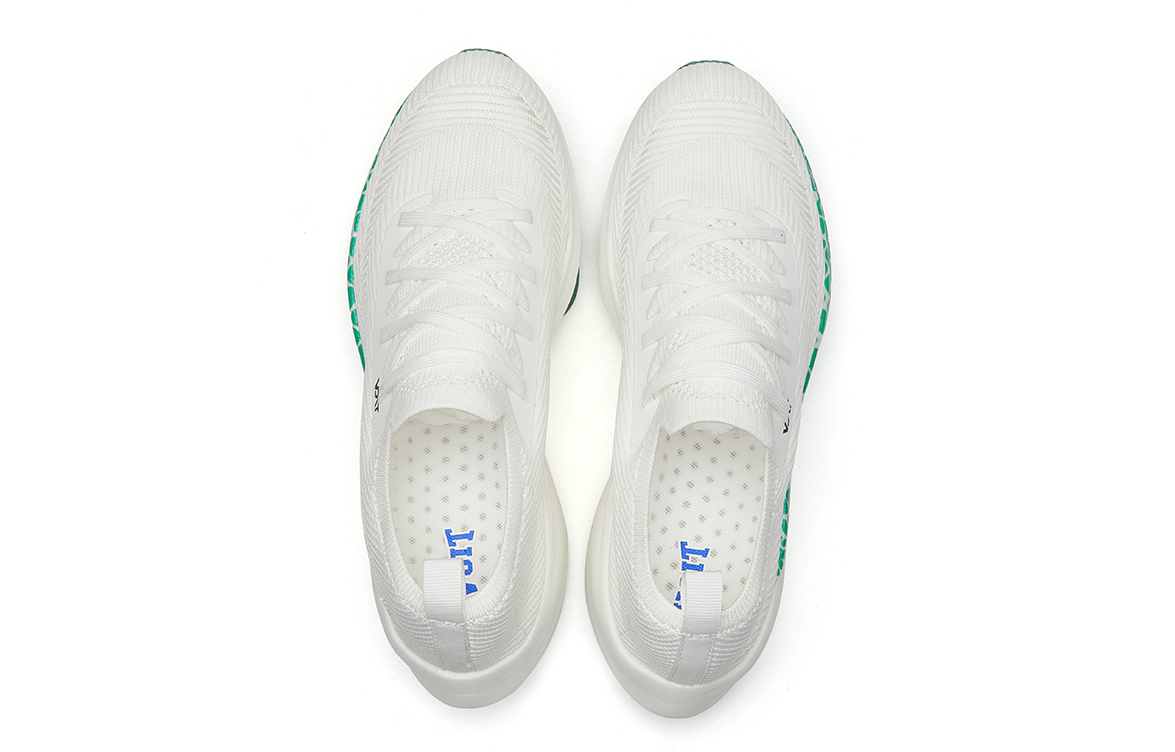 VOIT Running Shoes Unisex Low Top White/Green