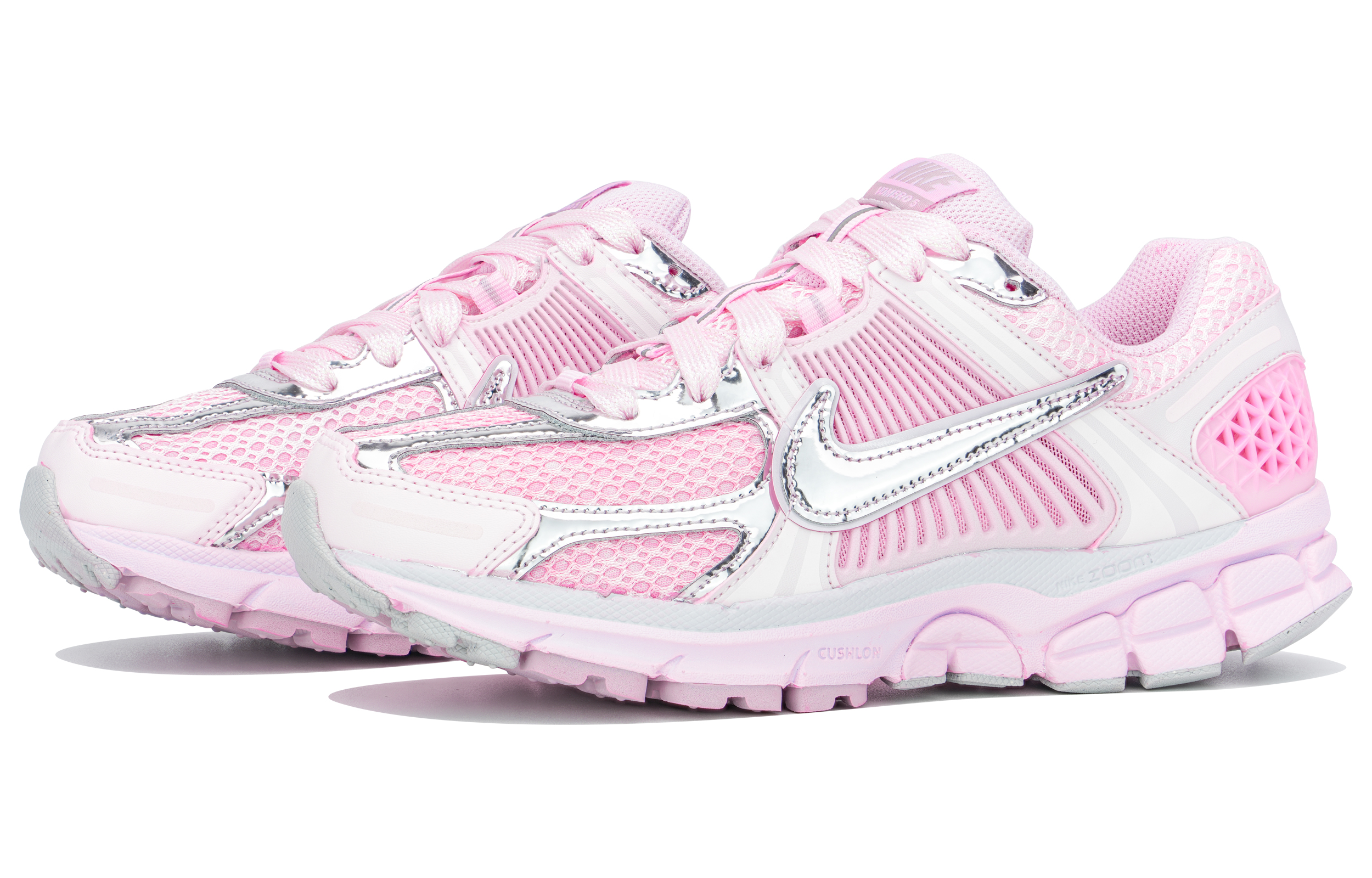 Nike Zoom Vomero 5 Slip Resistant Abrasion Resistant Low top Running Shoes Women’s Pink Silver
