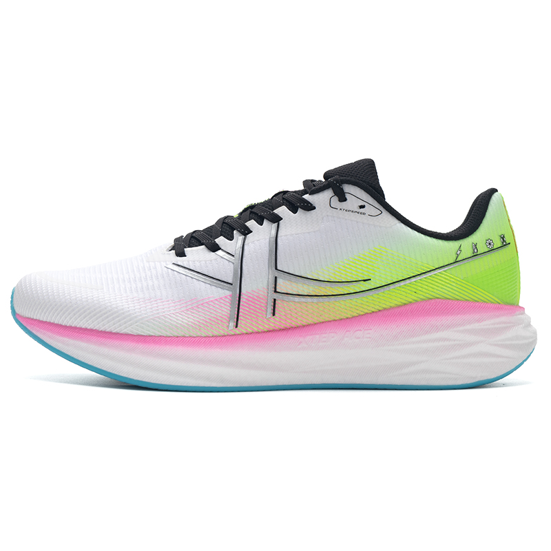 XTEP 5.0LITE Slip Resistant Abrasion Resistant Low top Casual Running Shoes Men’s White Green Pink