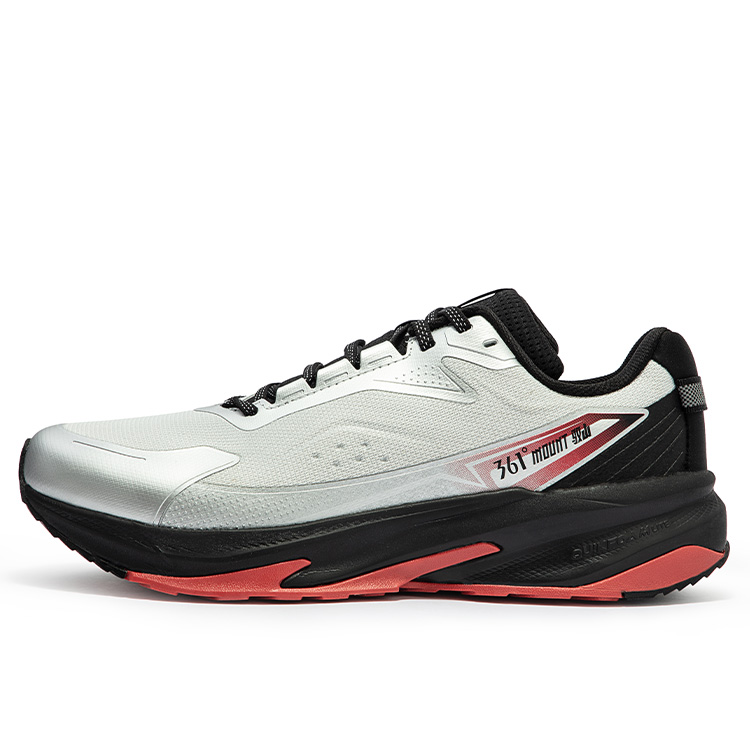 361° Cushioning Slip Resistant Abrasion Resistant Waterproof And Breathable Low top Running Shoes Men’s Silver White