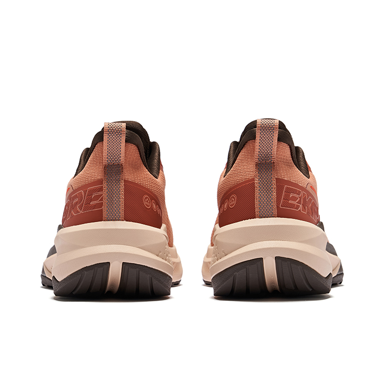Erke Wild 2.0 Cushioning Slip Resistant Waterproof Lightweight Low top Running Shoes Men’s Coral Orange Dark Sandalwood