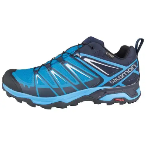 SALOMON X Ultra 3 Gt Fabric Fashion Slip Resistant Abrasion Resistant Low top Outdoor Shoes Men's Blue Black