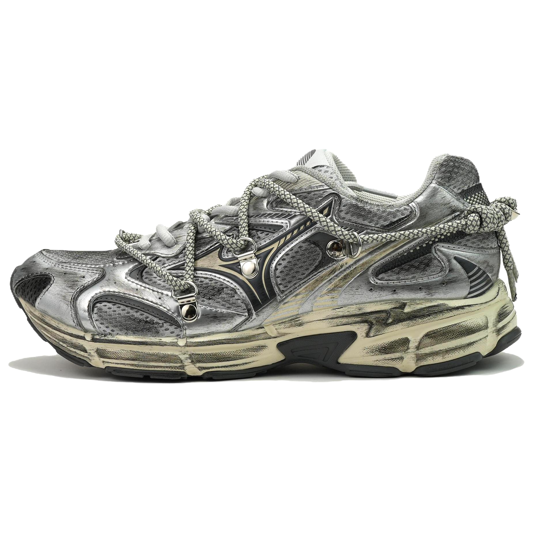 Mizuno Speed 2K Abrasion Resistant Low top Casual Sprint City Commuting Running Shoes Unisex Silver Gray
