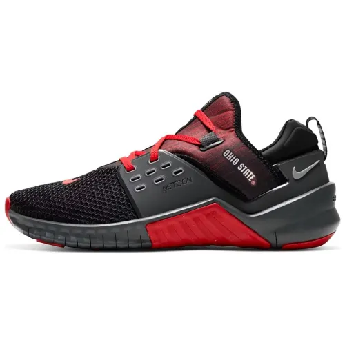 Nike Free X Metcon Cushioning Slip Resistant Abrasion Resistant Low top Running Shoes Unisex Black Red