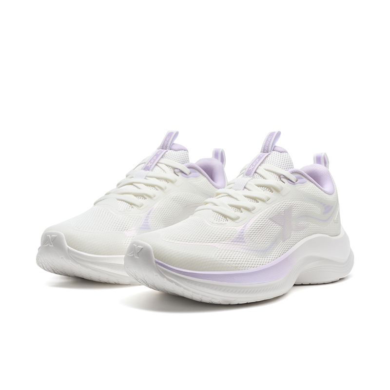 XTEP Feather Low top Casual Training City Commuting Running Shoes Women’s Sail White Peony Purple