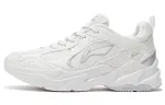Li Ning Running Collection Cushioning Slip Resistant Abrasion Resistant Low top Running Shoes Women's White