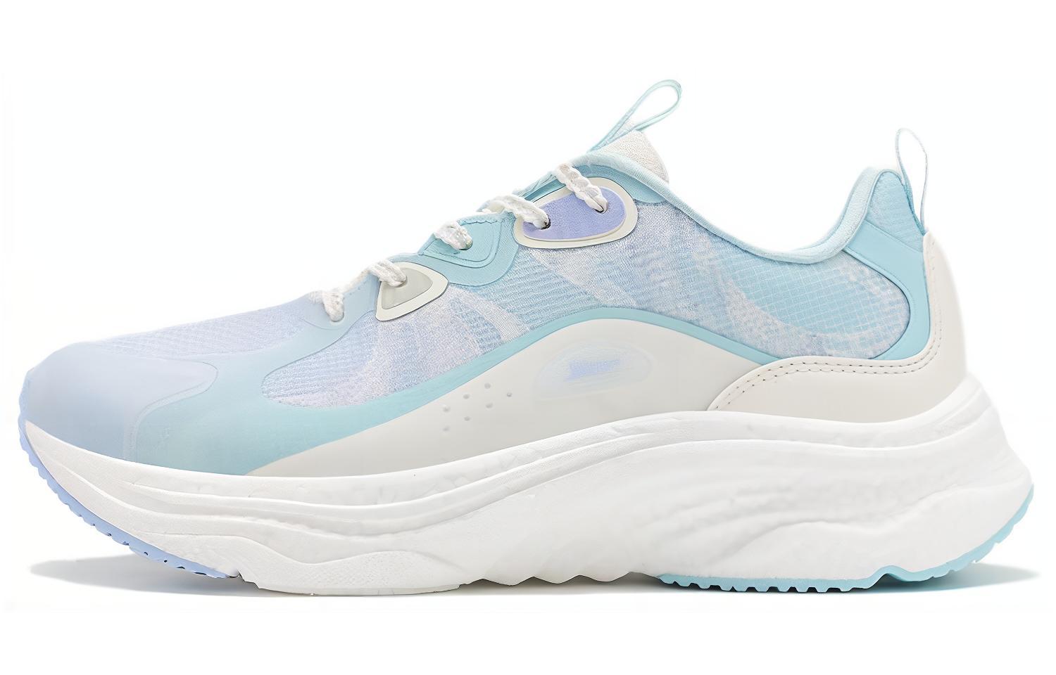 XTEP Cushioning Slip Resistant Abrasion Resistant Low top Running Shoes Women’s Light Dusk Blue