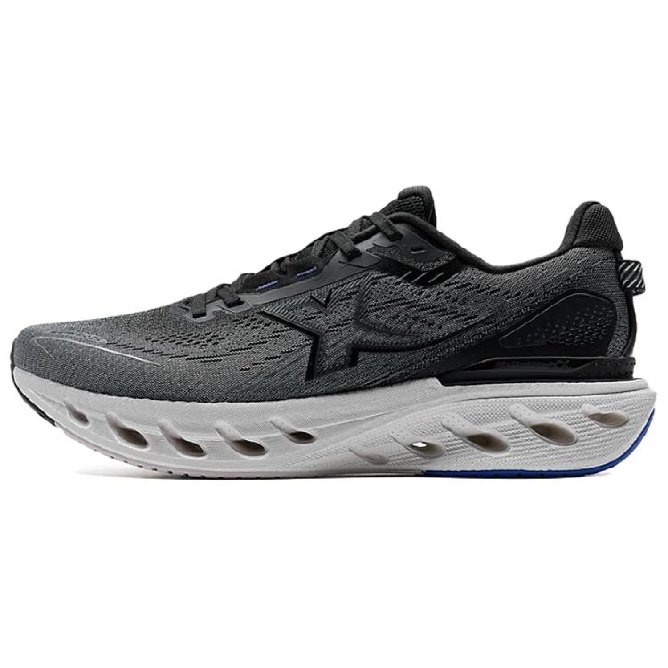 XTEP Cushioning Spin 12 Slip Resistant And Abrasion Resistant Coverage Low top Casual Running Shoes Men’s Black Gray