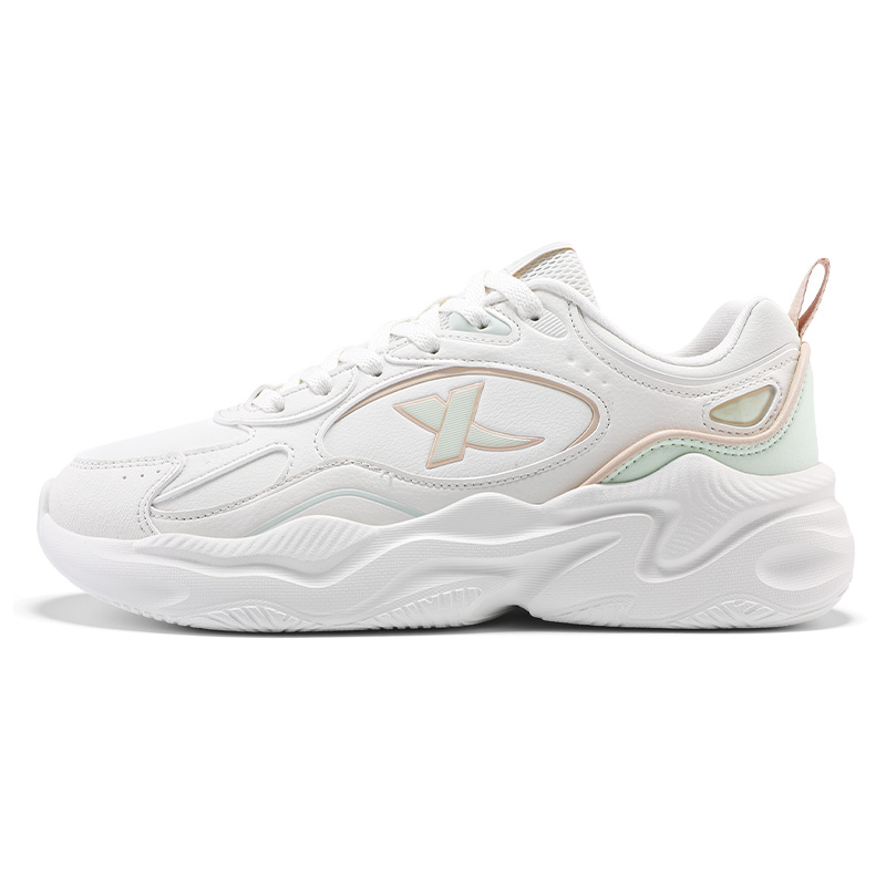 XTEP Cushioning, Wear Resistant Low top Casual Running Shoes Women’s White Green