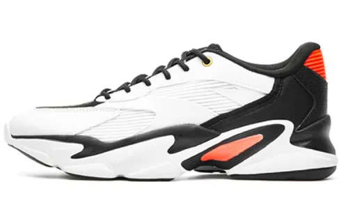 Anta Cushioning Slip Resistant Abrasion Resistant Lightweight Breathable Low top Running Shoes Men's White Black Red