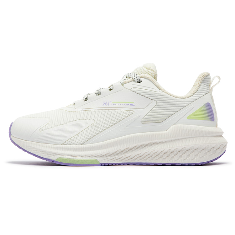 361° Cushioning Slip Resistant Abrasion Resistant Low top Casual Running Shoes Women’s White Purple