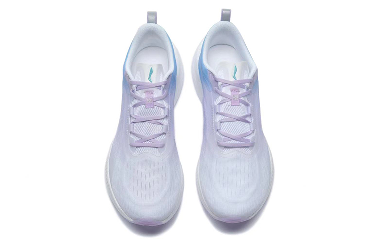 Li Ning Super Light 19 Fabric Cushioning Slip Resistant Abrasion Resistant Low top Running Shoes Women’s Purple Blue