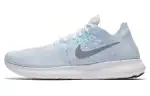 Nike Free Run Flyknit 2017 Pure Platinum Glacier Blue Women's