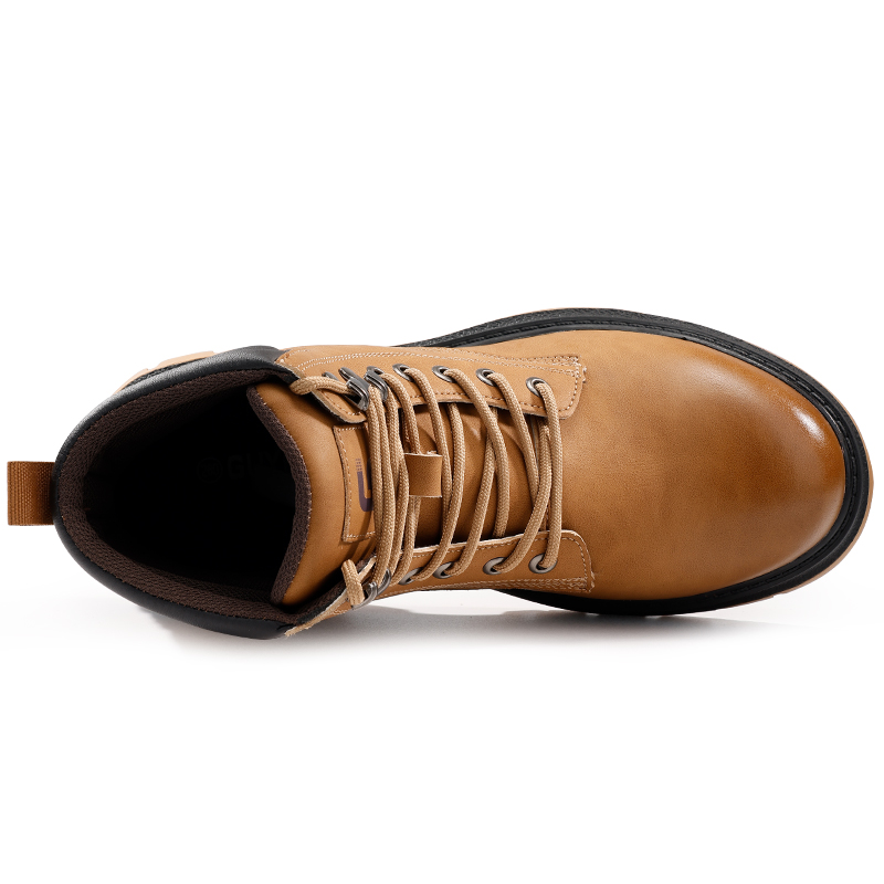 LANOUDUN Abrasion Resistant Slip Resistant High top Outdoor Shoes Men’s Yellow
