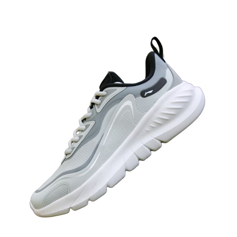 Li Ning Breathable Lightweight Rebound Low top Casual Running Shoes Men’s Gray