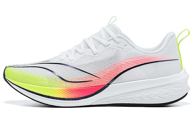 LiNing Red Rabbit 6pro Youthful Feel Physical Test Stable Support Soft Upper Energy Rebound Midsole Fabric TPU Low-top Marathon Running Shoes Men's White