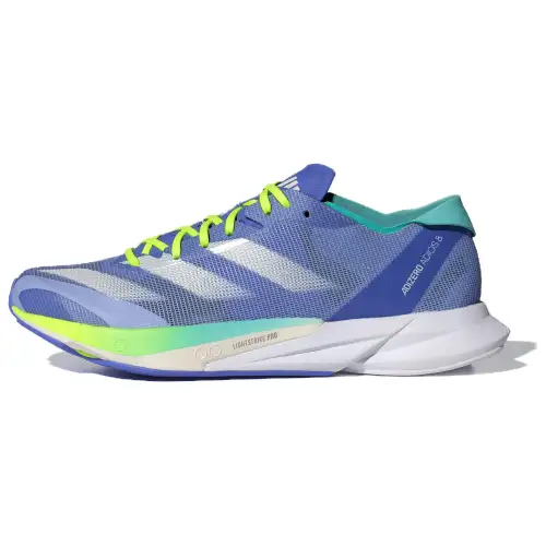 Adidas Adizero Adios 8 Slip Resistant Abrasion Resistant Low top Casual Running Shoes Women's Purple Blue
