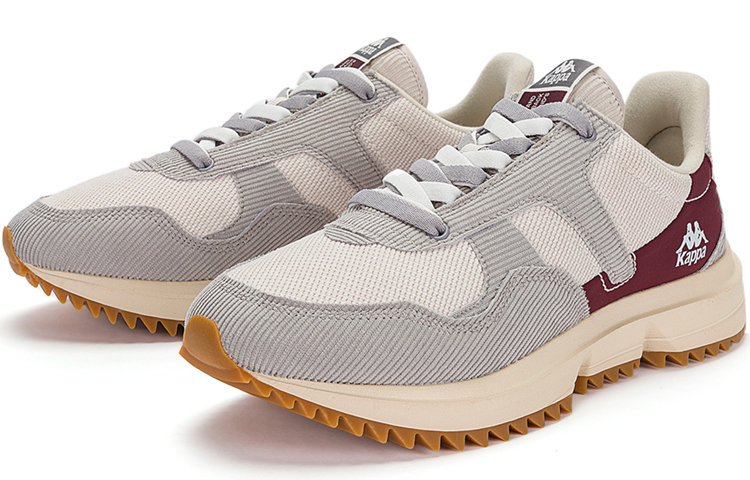Kappa Cushioning Slip Resistant Low top Running Shoes Unisex Beige Gray