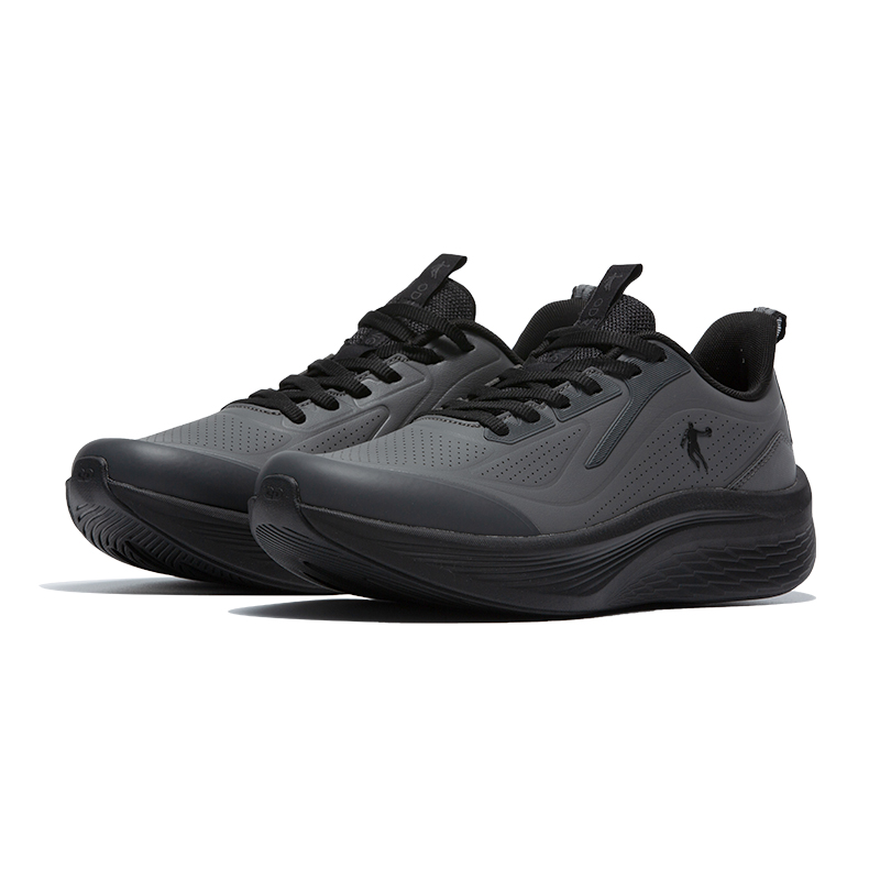 QIAODAN Cushioning Slip Resistant Abrasion Resistant Low top Casual Running Shoes Men’s Gray