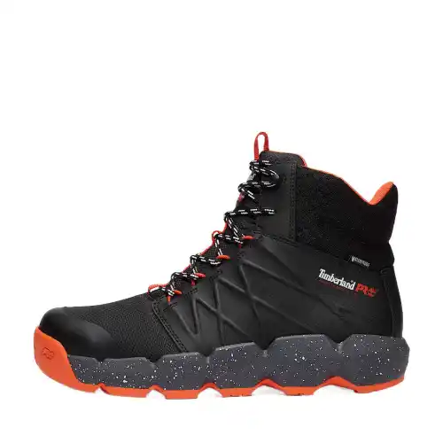 Timberland Morphix 6 Breathable, Waterproof, Abrasion Resistant, Slip Resistant Crew Outdoor Boots Men's Black