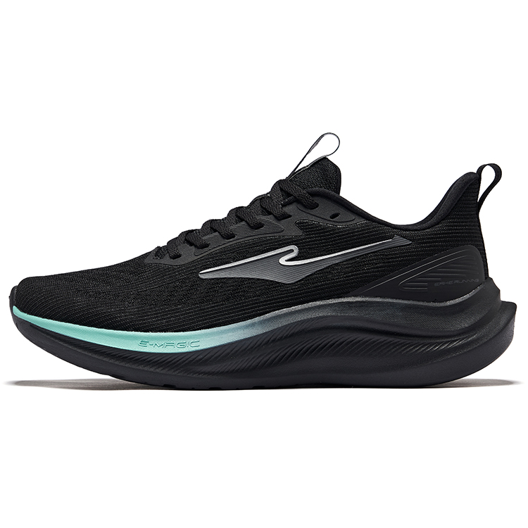 Erke Fabric Cushioning Breathable Lightweight Cushioning Breathable Lightweight Low top Running Shoes Men’s Jet Black
