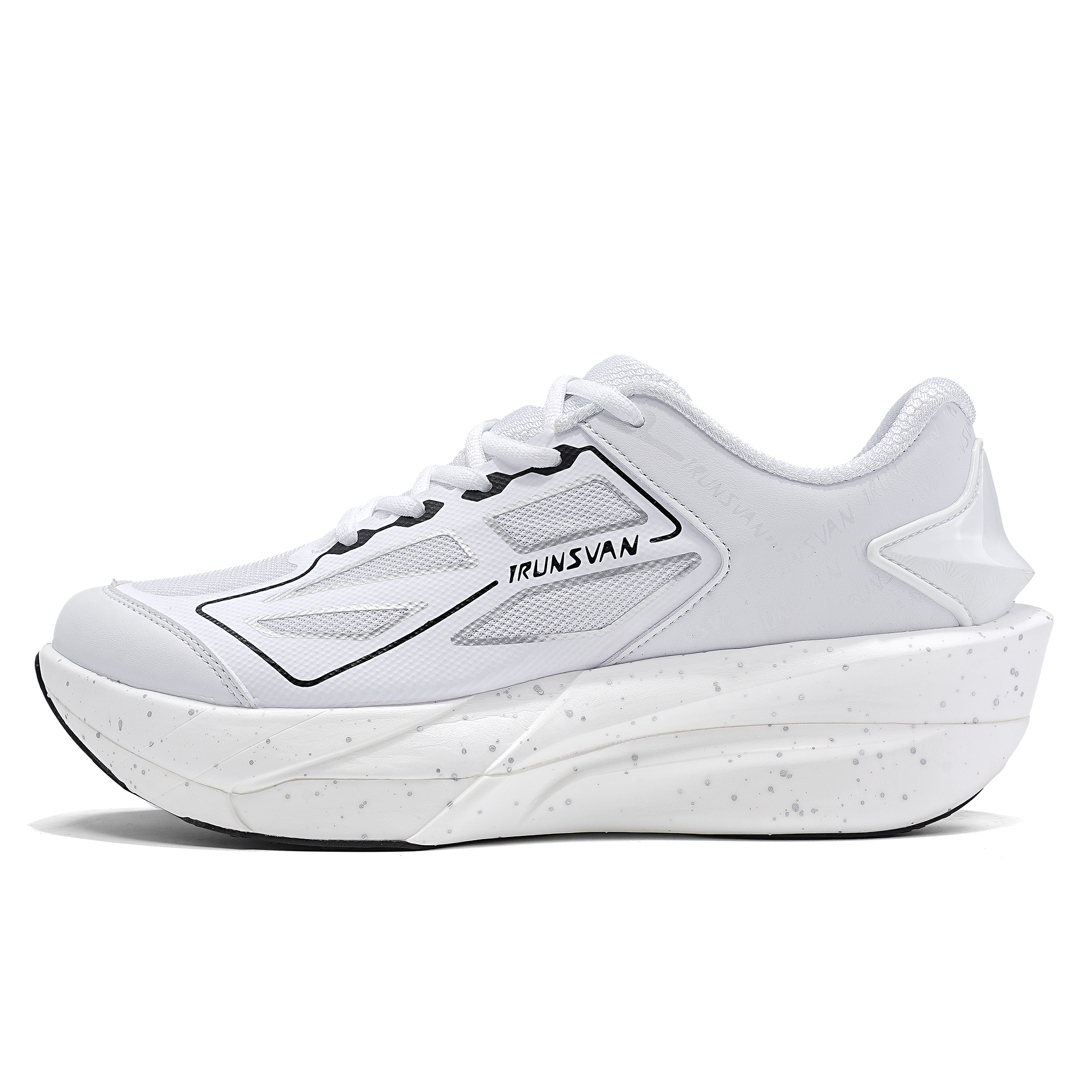 IRunner IRUNSVAN Feihong 1.0 Full-length propulsion nylon plate Marathon racing Track and field physical examination professional training 100 meters and kilometers Double-layer supercritical Arch protection Stable support Low-top running shoes Unisex style Light matte gray