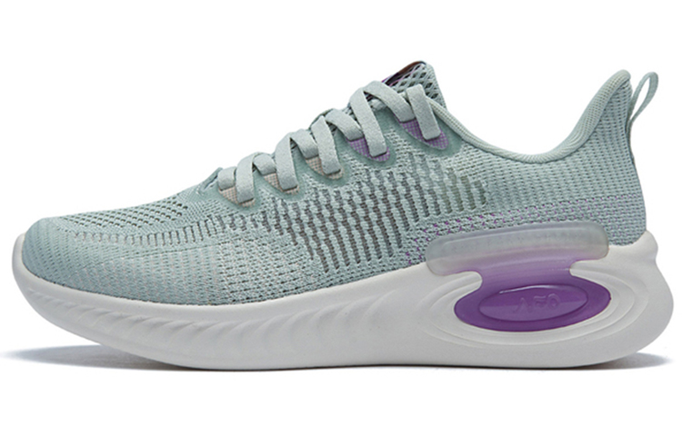 361° Mesh, Textile Slip Resistant Breathable Lightweight Cushioning Low top Running Shoes Women’s Green Purple
