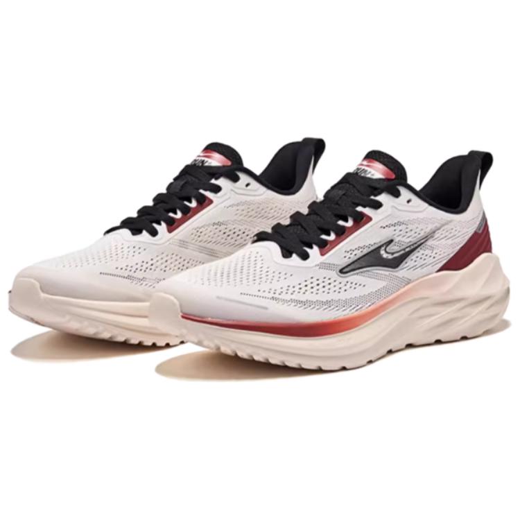 Erke Slip Resistant Abrasion Resistant Slip Resistant Abrasion Resistant Low top Casual Running Shoes Men’s Beige Red