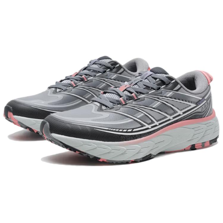 XTEP Cushioning Slip Resistant Abrasion Resistant Rebound Low top Running Shoes Women’s Gray Black