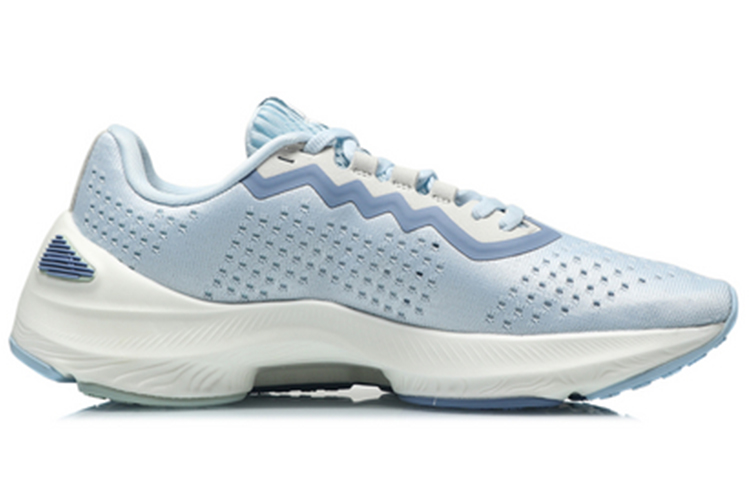 Li Ning Arashi Integrated Fabric Slip Resistant Abrasion Resistant Low top Running Shoes Women’s Sky Blue