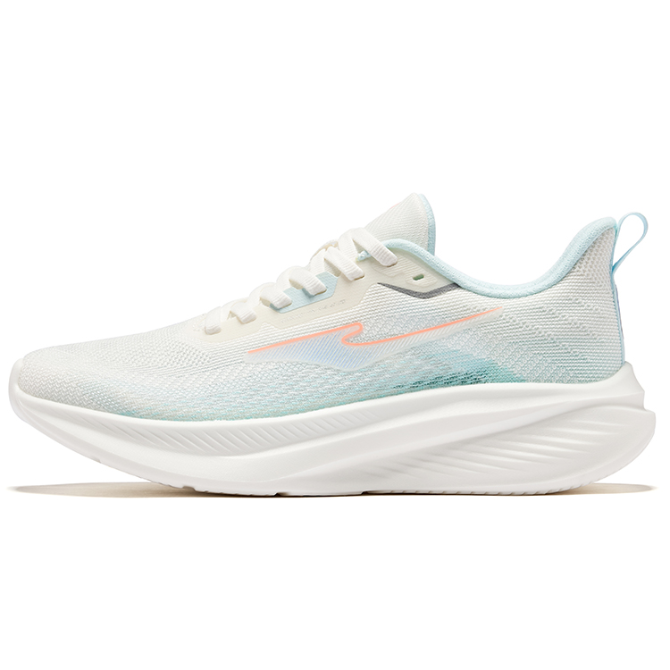 Erke Thunderclap Running Shoes Women’s Low Top Microcrystal White Tranquil Blue