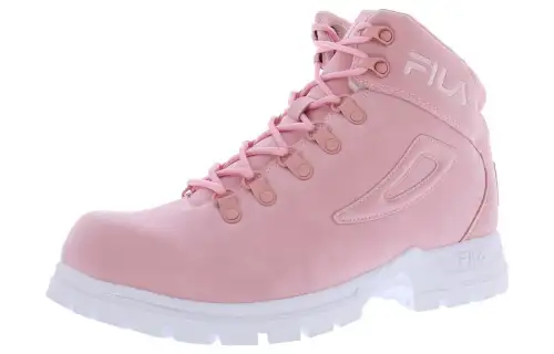 FILA Comfortable Cushioning Abrasion Resistant Cushioning, Wear Resistant High top Outdoor Shoes Women's Pink White