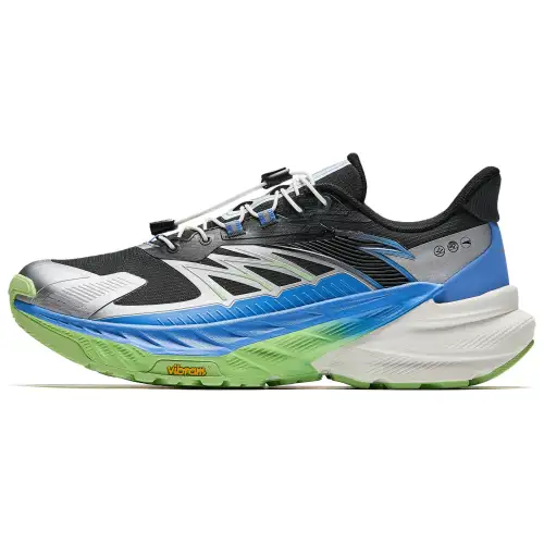 Anta Wild Exploration Slip Resistant Abrasion Resistant Low top Running Shoes Men's Blue Black Gray