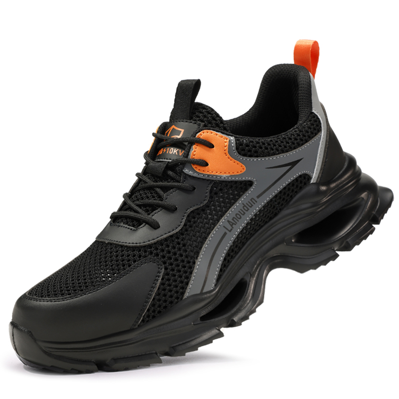 LANOUDUN Breathable, Impact Resistant, Lightweight Low top Outdoor Shoes Unisex Black