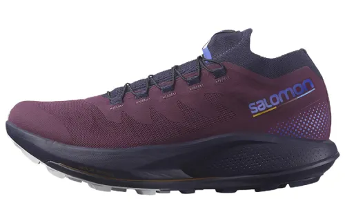 SALOMON Pulsar Trail Fabric Cushioning Abrasion Resistant Breathable Low top Running Shoes Women's Grape Purple