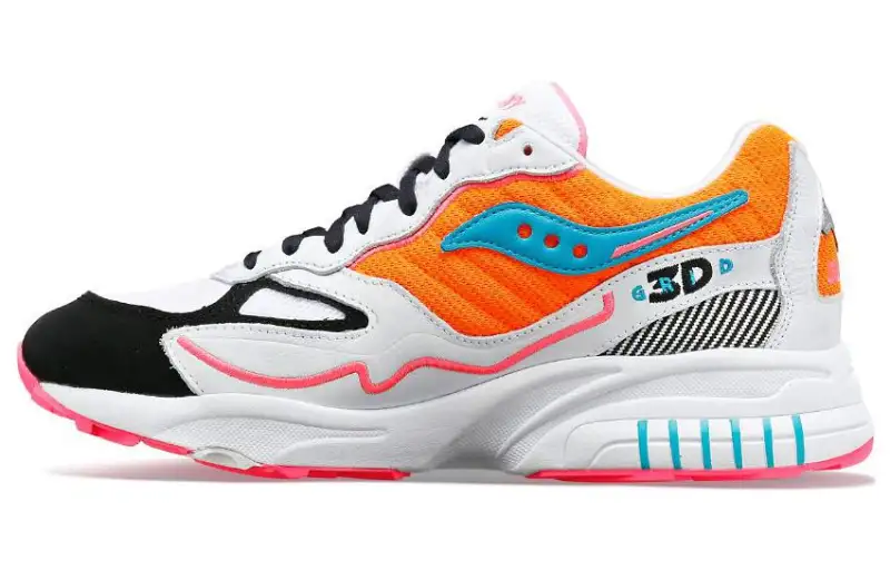 saucony 3D Grid Hurricane 'White Orange'