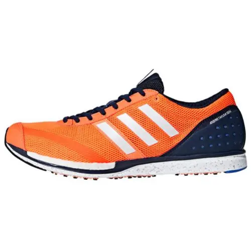 Adidas Adizero Takumi Sen 3 Breathable Low-Top Marathon Running Shoes Unisex Orange Blue White