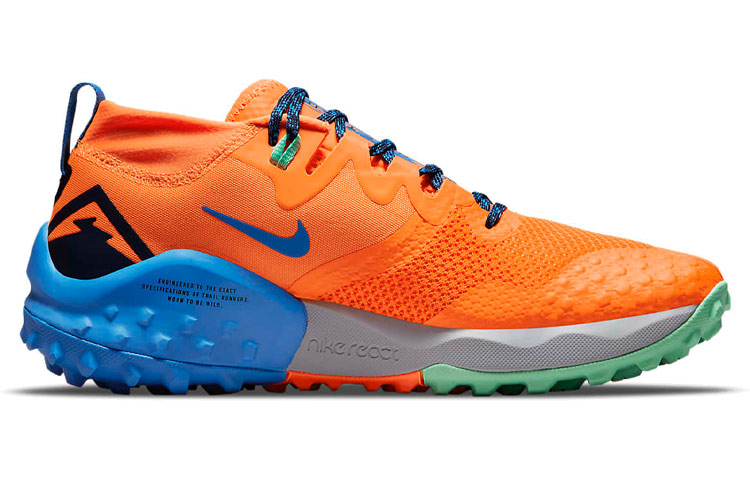Мужские кроссовки Nike Wildhorse 7 (оранжево-синие) — фото 2