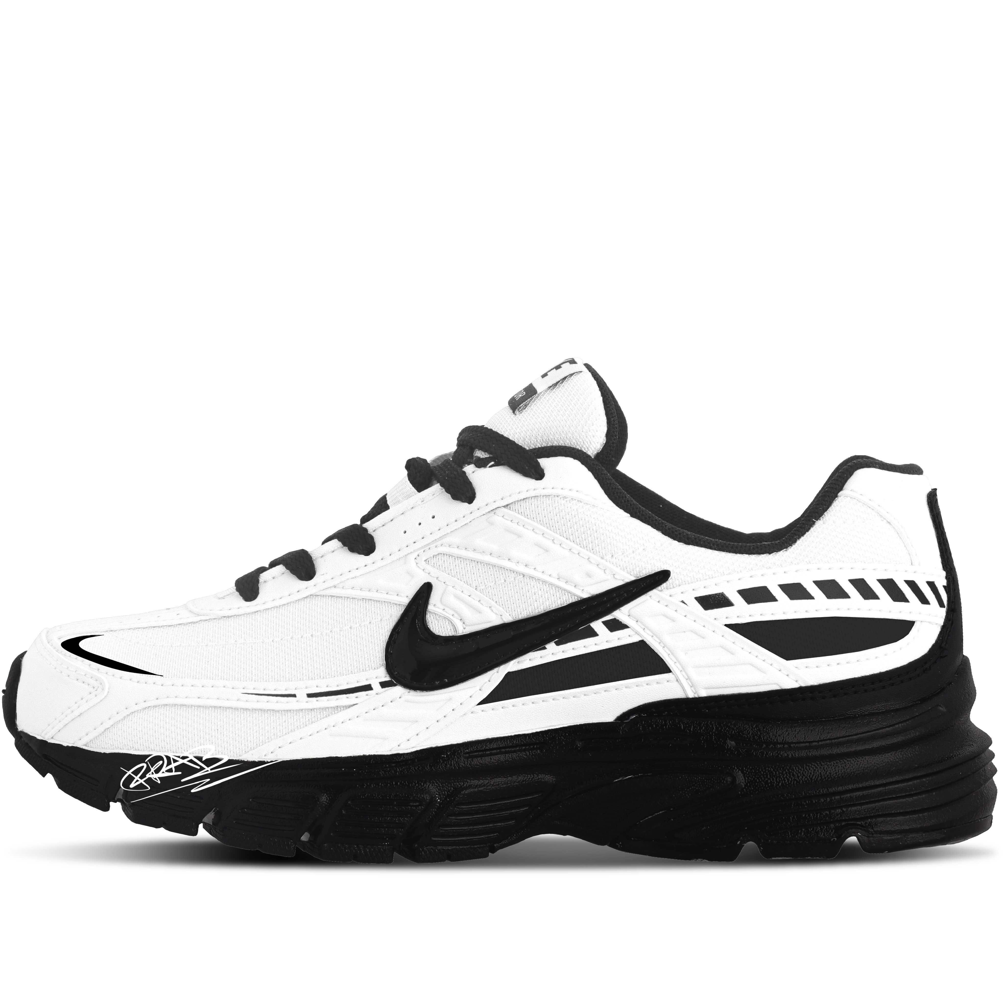 Nike Initiator Fabric Cushioning Breathable Support Low top Casual City Commuting Running Shoes Unisex Black White