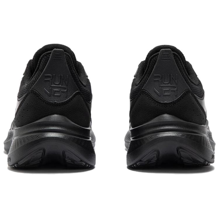 361° Abrasion Resistant Lightweight Rebound Low top Casual Running Shoes Men’s Black Gray